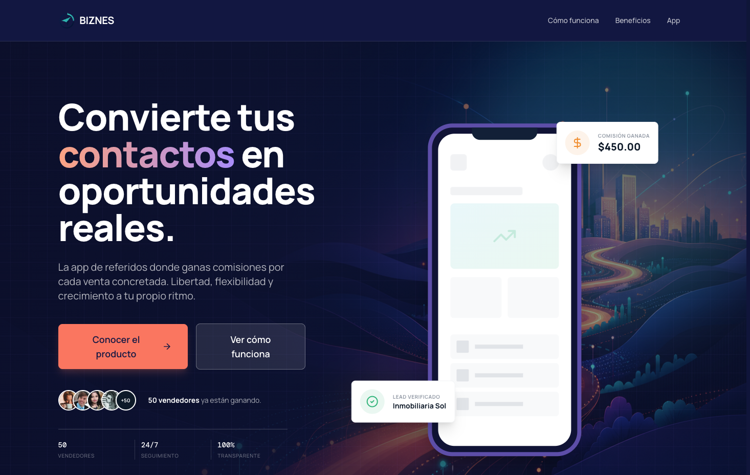 Vista previa del proyecto Biznes