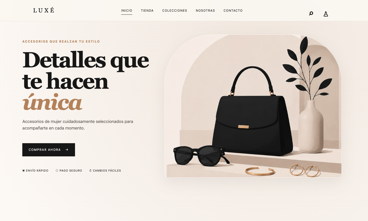 Vista previa del proyecto LUXE