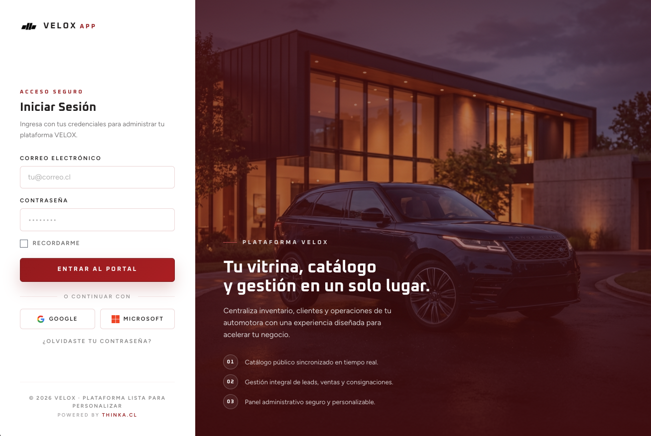 Vista previa del proyecto VELOX